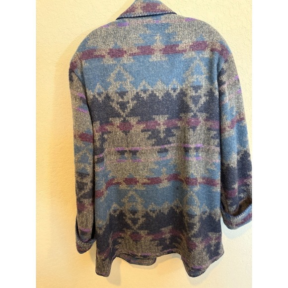 Lands End Wool Blend‎ jacket size 14 - 16 Aztec style - Picture 7 of 7